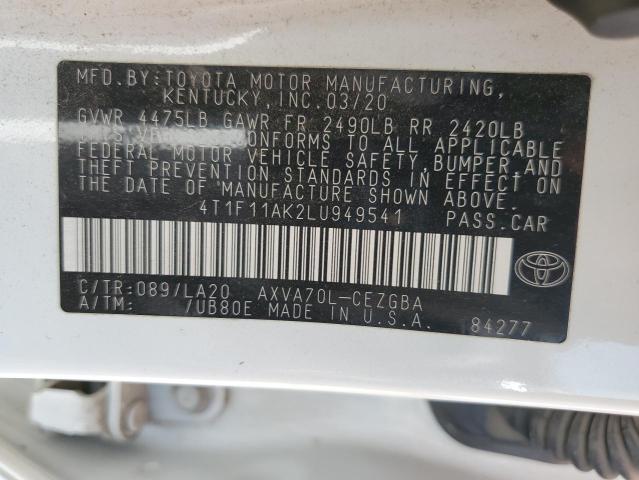 2020 TOYOTA CAMRY XLE - 4T1F11AK2LU949541