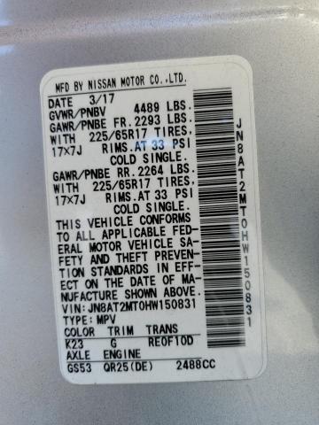 2017 NISSAN ROGUE S JN8AT2MT0HW150831