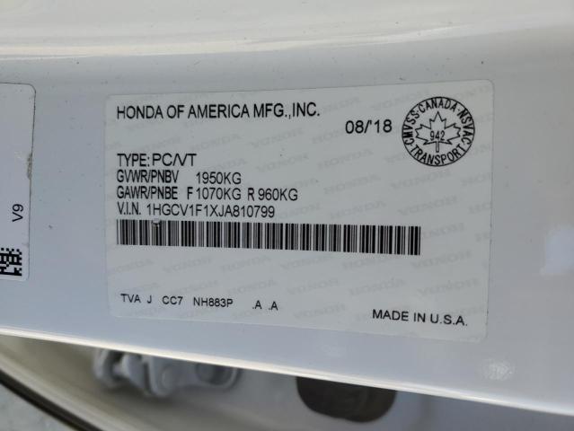 2018 HONDA ACCORD LX 1HGCV1F1XJA810799