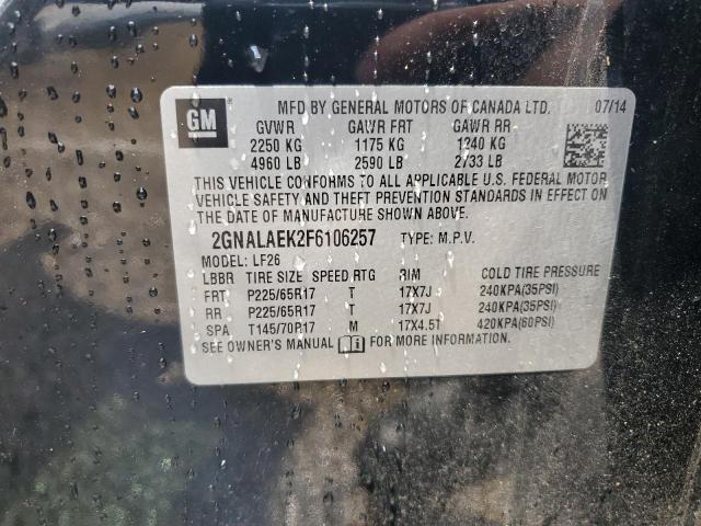 2015 CHEVROLET EQUINOX 2GNALAEK2F6106257