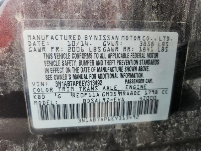 2014 NISSAN SENTRA S - 3N1AB7AP6EY313492