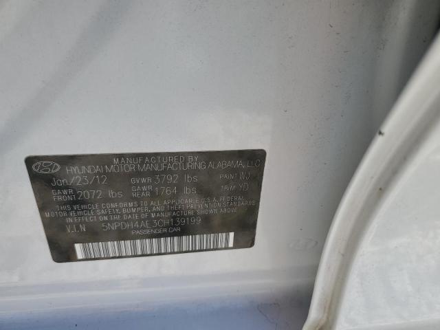 2012 HYUNDAI ELANTRA GL - 5NPDH4AE3CH139199