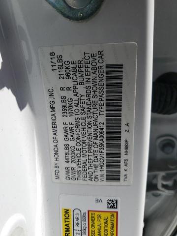 2019 HONDA ACCORD SPO 1HGCV1F35KA009412