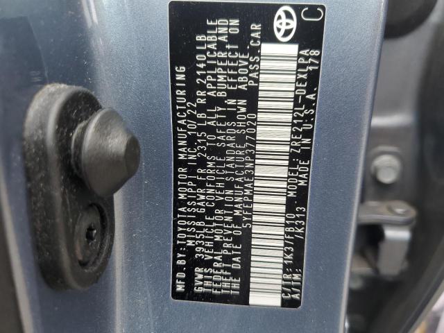 2022 TOYOTA COROLLA LE - 5YFEPMAE3NP377020