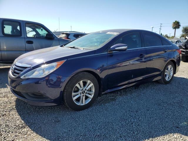 HYUNDAI SONATA GLS 2014 blue sedan 4d gas 5NPEB4AC8EH907833 photo #1