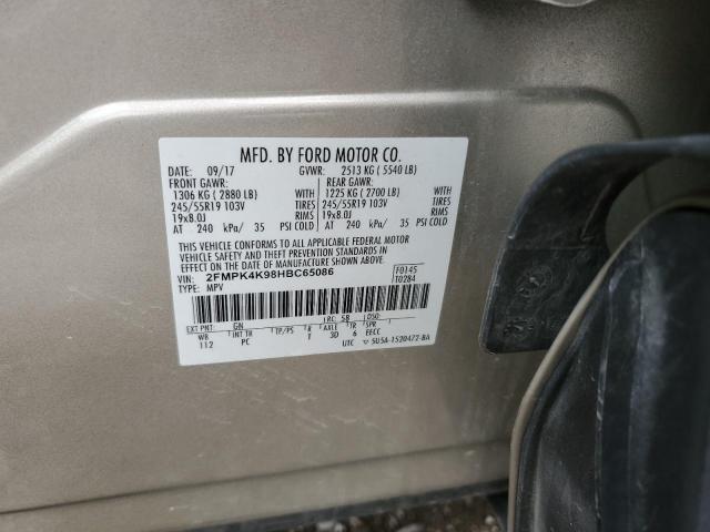 2017 FORD EDGE TITAN 2FMPK4K98HBC65086