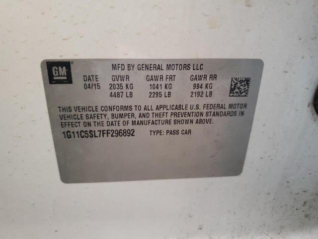 2015 CHEVROLET MALIBU 1LT 1G11C5SL7FF296892