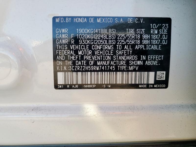 2024 HONDA HR-V SPORT 3CZRZ2H59RM741745
