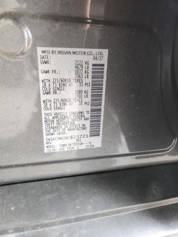 2017 NISSAN ROGUE SV 5N1AT2MV2HC825721