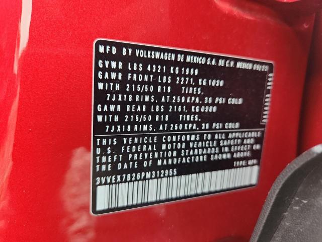 2023 VOLKSWAGEN TAOS SE 3VVEX7B26PM312955