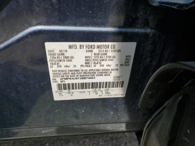 2018 FORD EDGE SEL 2FMPK4J97JBB74463