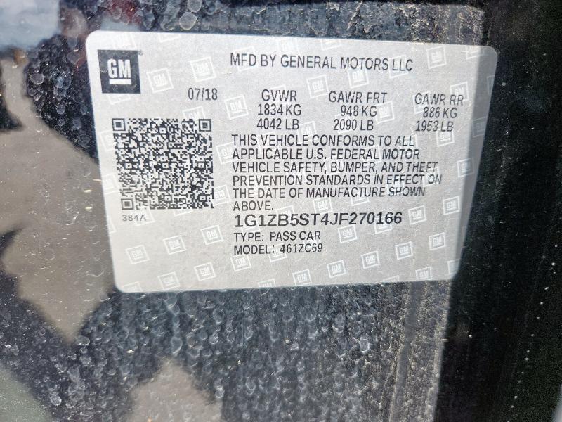 2018 CHEVROLET MALIBU LS - 1G1ZB5ST4JF270166