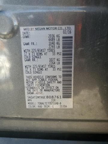 2016 NISSAN ROGUE S - 5N1AT2MTXGC808761