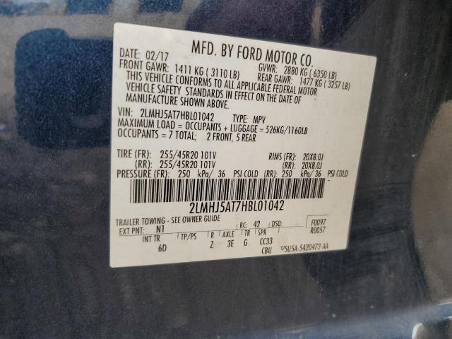 2017 LINCOLN MKT 2LMHJ5AT7HBL01042