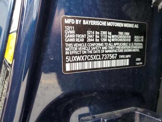 2012 BMW X3 XDRIVE3 - 5UXWX7C5XCL737567