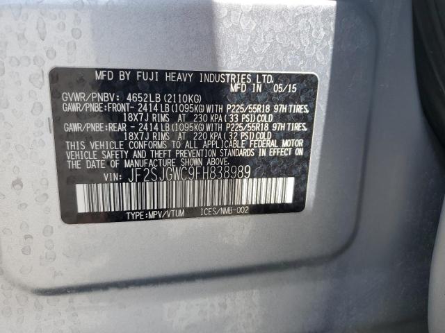 2015 SUBARU FORESTER 2 JF2SJGWC9FH838989