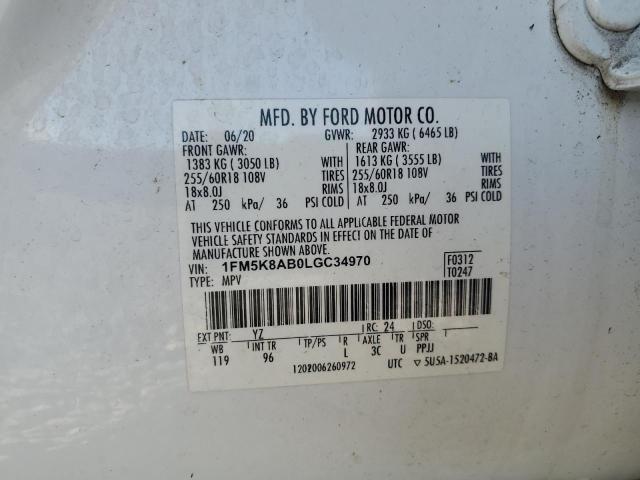 2020 FORD EXPLORER P 1FM5K8AB0LGC34970