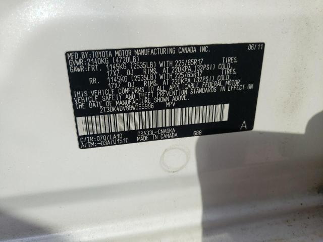 2011 TOYOTA RAV4 LIMIT - 2T3DK4DV8BW055996