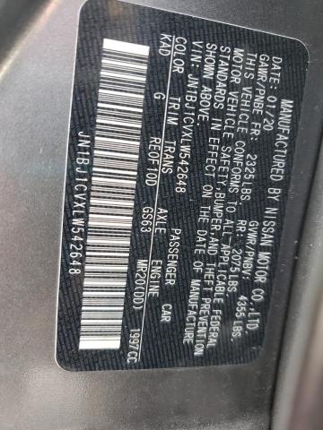 2020 NISSAN ROGUE SPOR JN1BJ1CVXLW542648