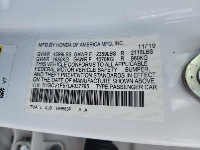 2020 HONDA ACCORD EXL 1HGCV1F57LA037795