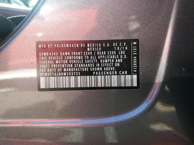 2017 VOLKSWAGEN JETTA GLI 3VW5T7AJ8HM253733