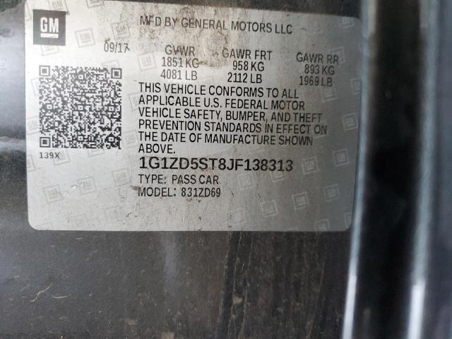 2018 CHEVROLET MALIBU LT - 1G1ZD5ST8JF138313