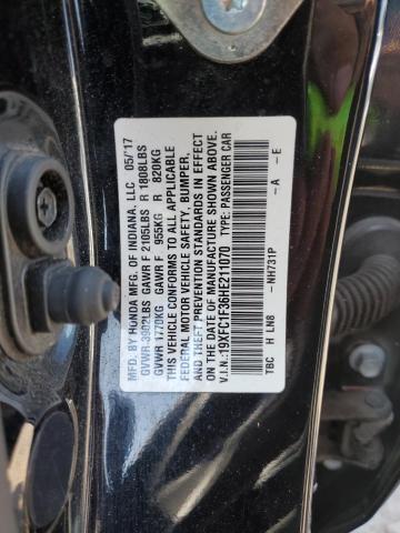 2017 HONDA CIVIC EX 19XFC1F36HE211070