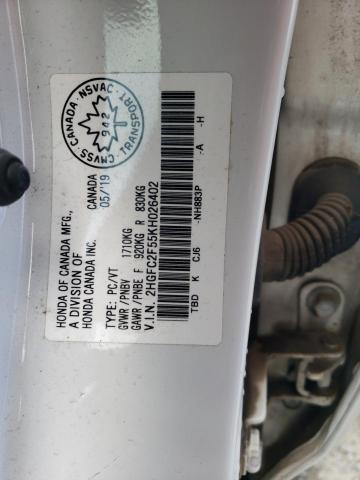 2019 HONDA CIVIC LX 2HGFC2F55KH026402