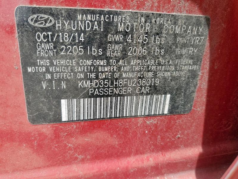 2015 HYUNDAI ELANTRA GT KMHD35LH8FU238019