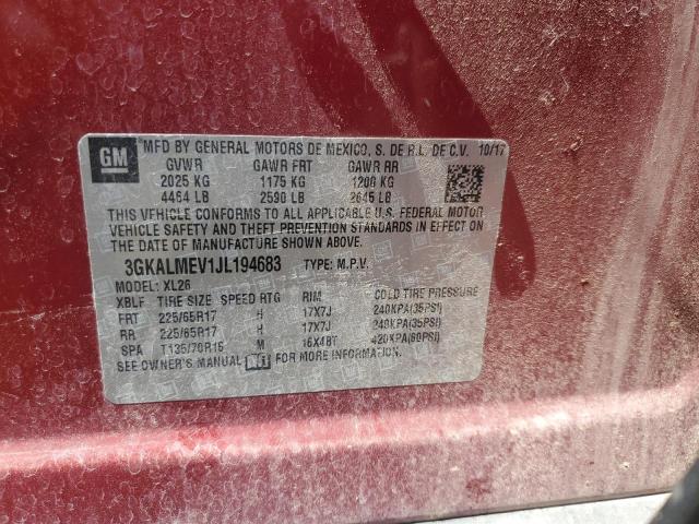 2018 GMC TERRAIN SL 3GKALMEV1JL194683