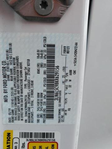 2019 LINCOLN MKZ RESERV 3LN6L5C98KR629156