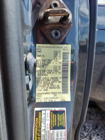 2014 NISSAN FRONTIER S - 1N6AD0CW9EN760539