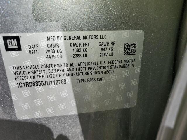 2018 CHEVROLET VOLT PREMI 1G1RD6S55JU112769