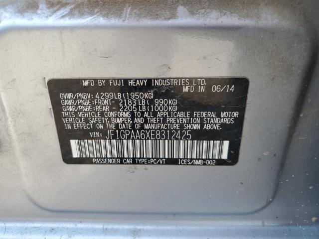 2014 SUBARU IMPREZA - JF1GPAA6XE8312425
