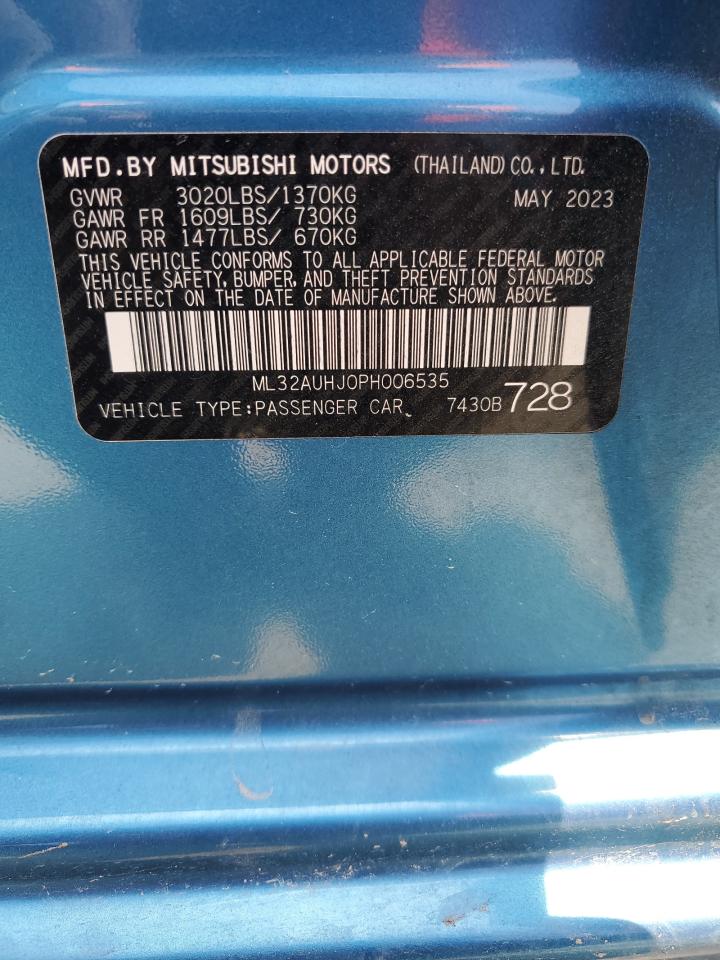 Lot #3301848329 2023 MITSUBISHI MIRAGE ES