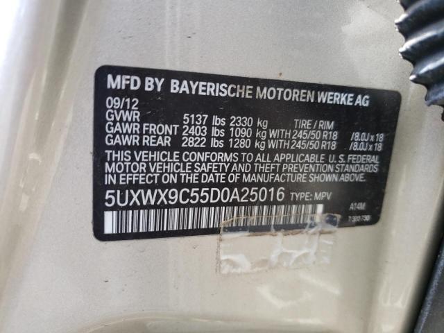 2013 BMW X3 XDRIVE2 - 5UXWX9C55D0A25016