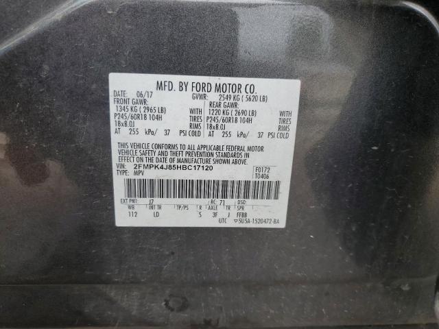 2017 FORD EDGE SEL 2FMPK4J85HBC17120