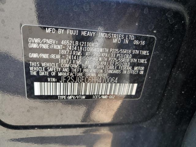 2017 SUBARU FORESTER 2 JF2SJGEC6HH470064