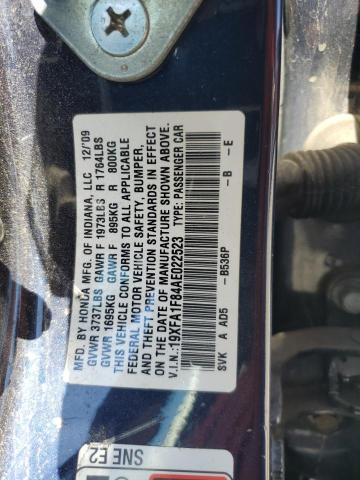 2010 HONDA CIVIC EX - 19XFA1F84AE022523