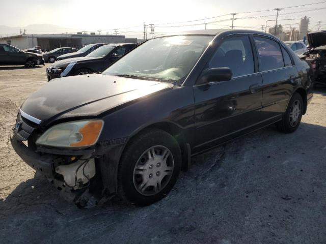 HONDA CIVIC LX 2002 black  gas JHMES16522S000046 photo #1