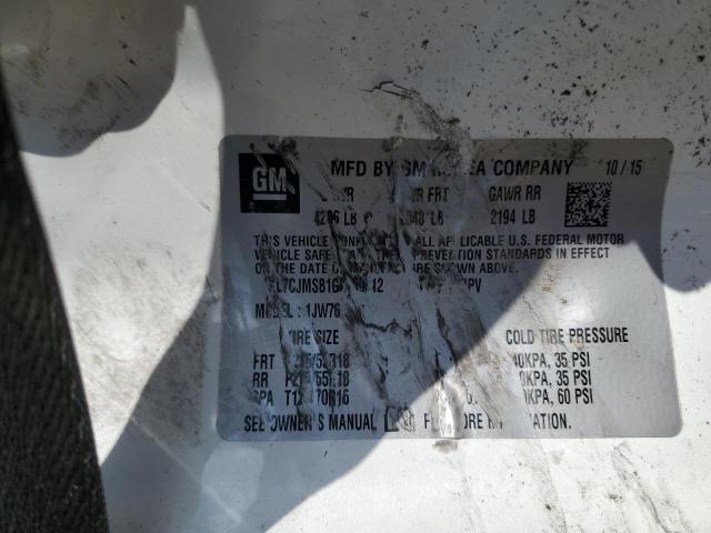 2016 CHEVROLET TRAX LTZ KL7CJMSB1GB550612