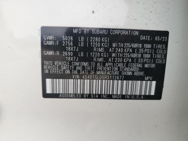 2024 SUBARU OUTBACK ON 4S4BTGLD5R3112677