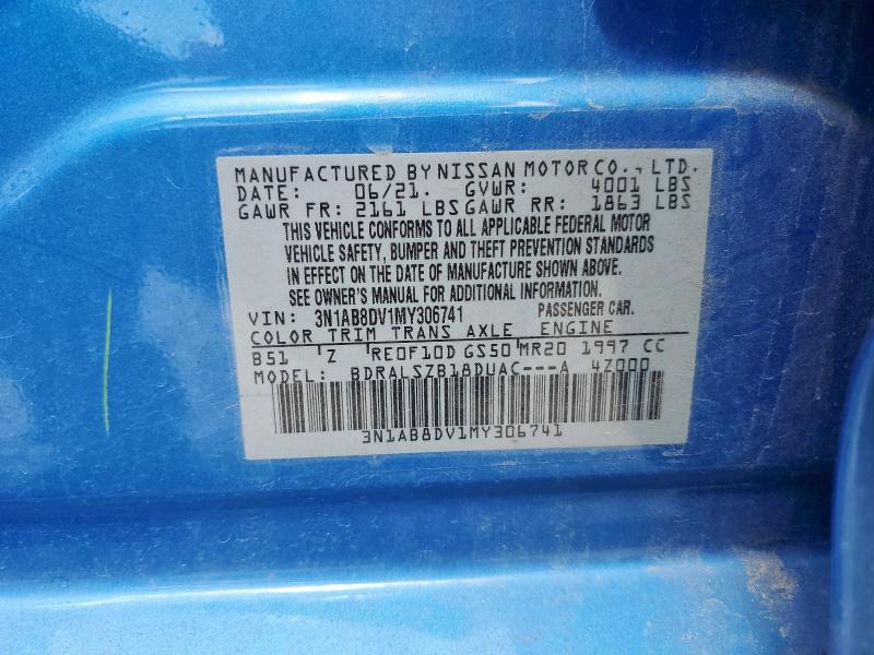 2021 NISSAN SENTRA SR - 3N1AB8DV1MY306741