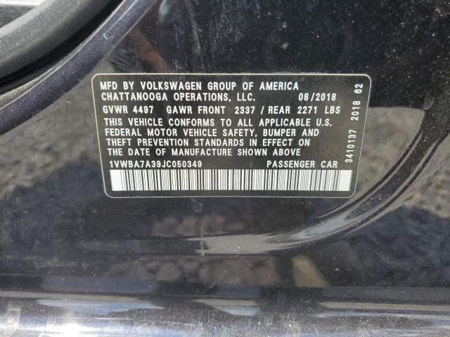 2018 VOLKSWAGEN PASSAT SE 1VWBA7A39JC050349