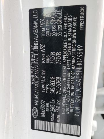 2022 HYUNDAI SANTA CRUZ SEL 5NTJC4AE8NH023549