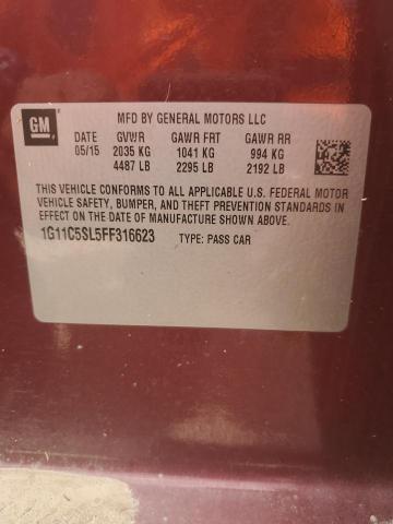 2015 CHEVROLET MALIBU 1LT 1G11C5SL5FF316623
