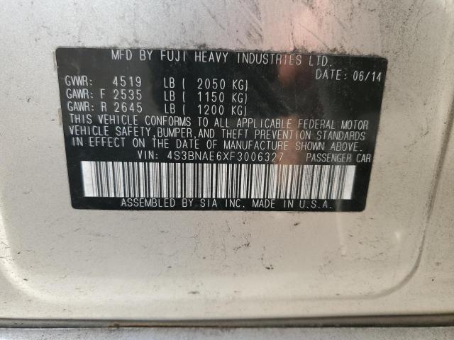 2015 SUBARU LEGACY 2.5 4S3BNAE6XF3006327