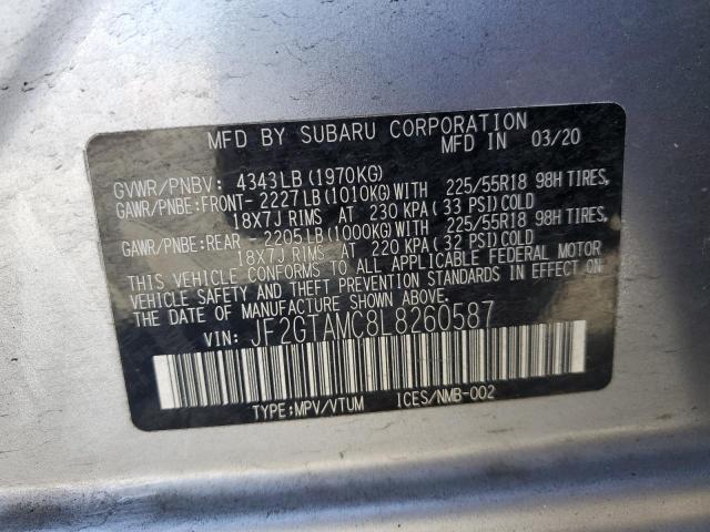 2020 SUBARU CROSSTREK JF2GTAMC8L8260587