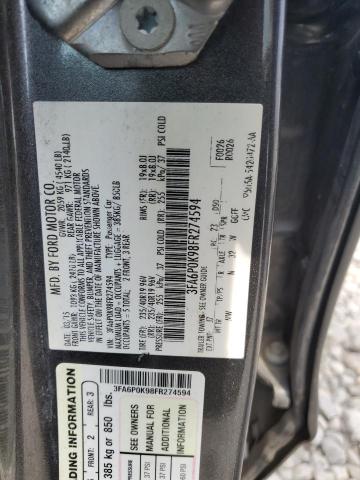2015 FORD FUSION TITANIUM 3FA6P0K98FR274594
