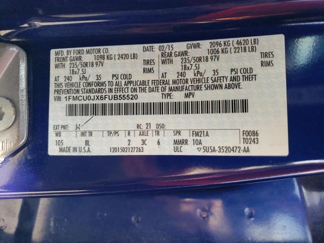 2015 FORD ESCAPE TIT - 1FMCU0JX6FUB55520